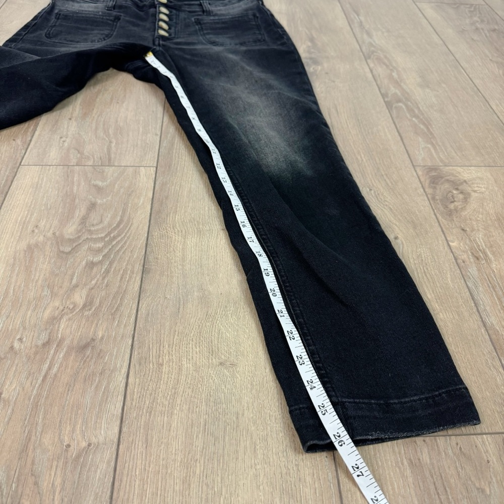 Anthropologie Pilcro Ultra High Slim Utility Jeans Button Fly Size 27 - Picture 11 of 14